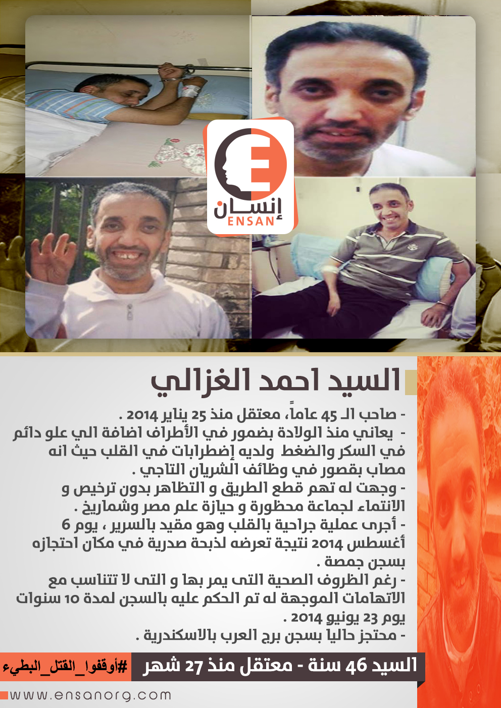 تفاصيل انتهاكات السيد الغزالى