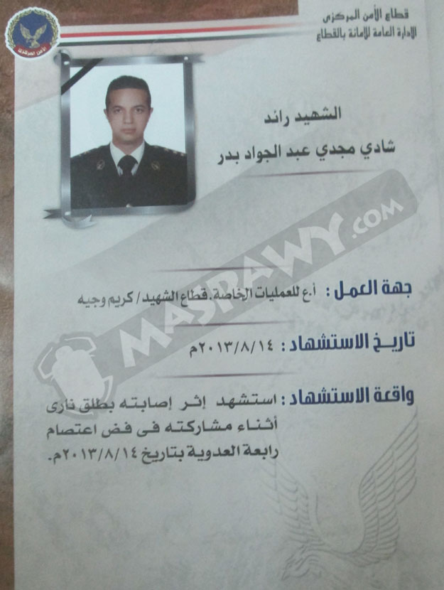 شادى مجدى بدر - شرطة