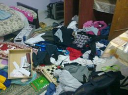 صور الاعتداء على منزل المعتقل مدحت محمد بهى الدين